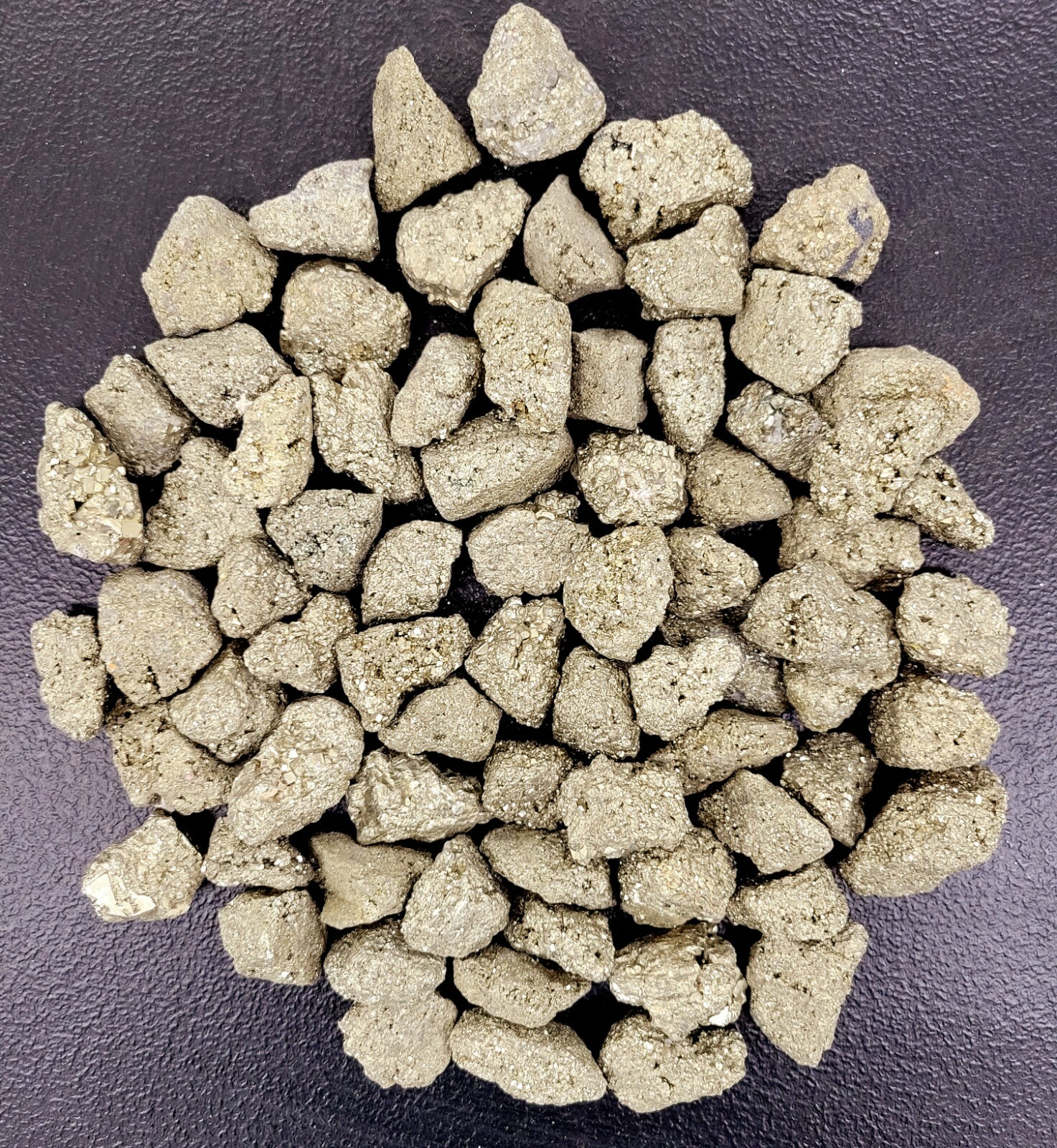 Raw Pyrite Crystals – Medium Chunks 1″ to 2″ – Pyrite Gemstones Bulk from Peru