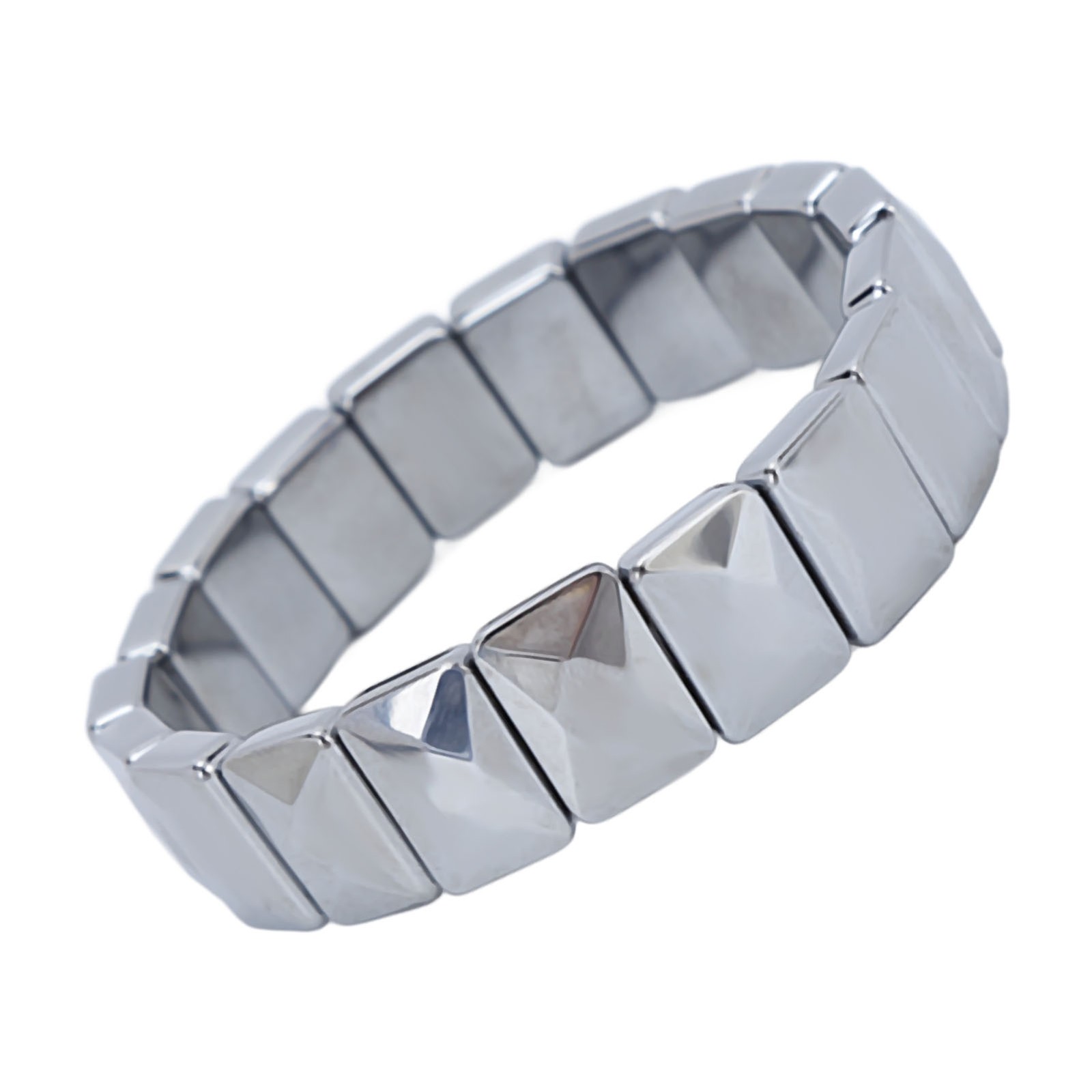 Terahertz Stone Bracelet Faceted Rectangle Pain Relief Bracelet For