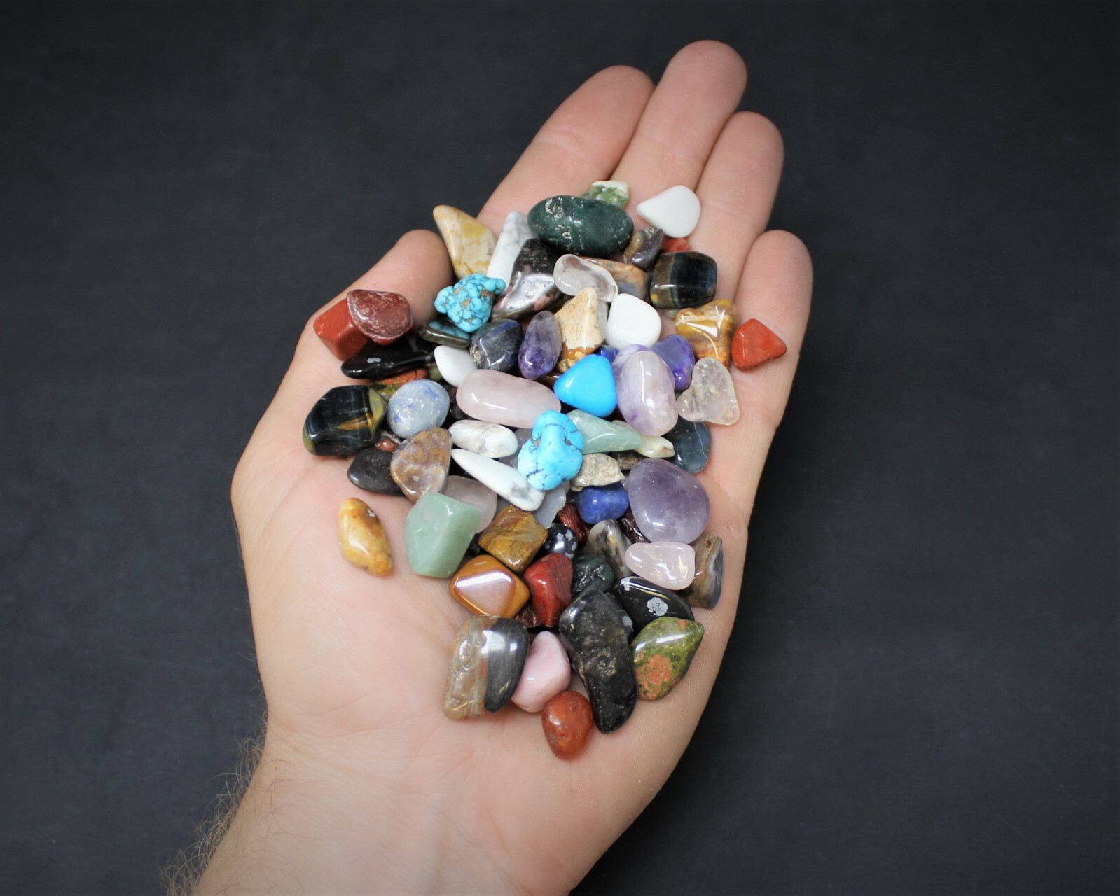 WHOLESALE 20 lb Box of Small Assorted Mixed Tumbled Stones, CRAZY CHEAP Crystals