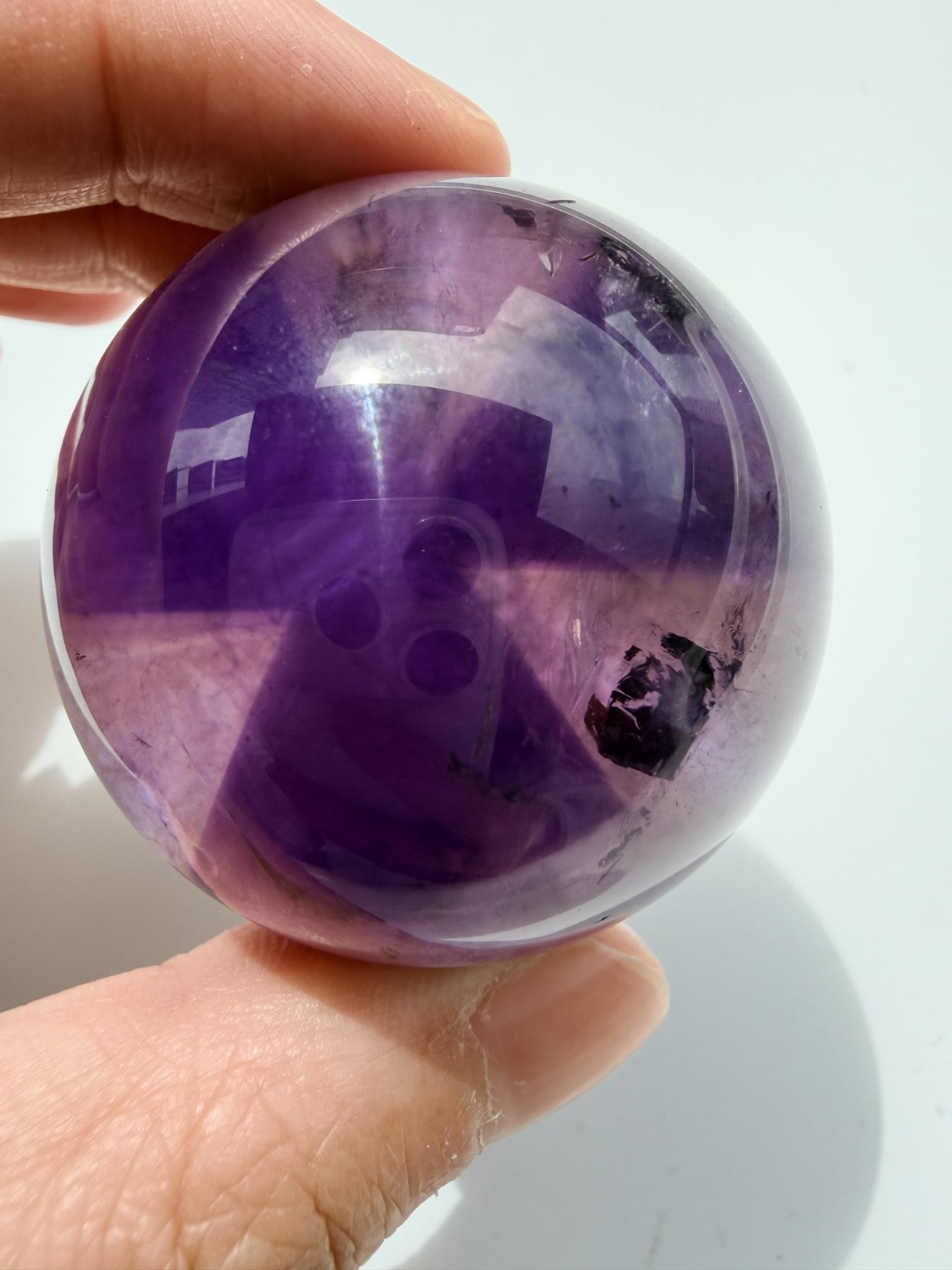 Trapiche Phantom Amethyst Sphere from Brazil | 1.75″