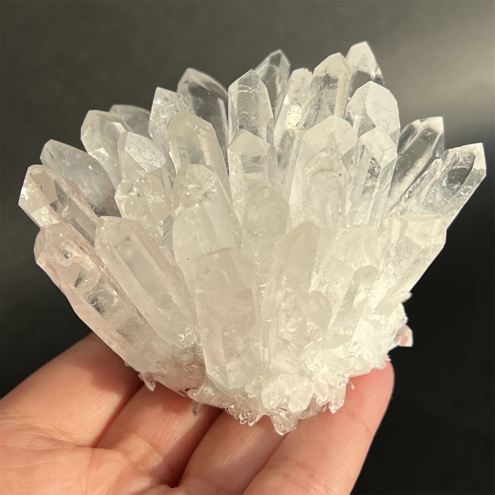 Clear quartz cluster crystal fine cluster mineral specimen point Random 200g+1PC