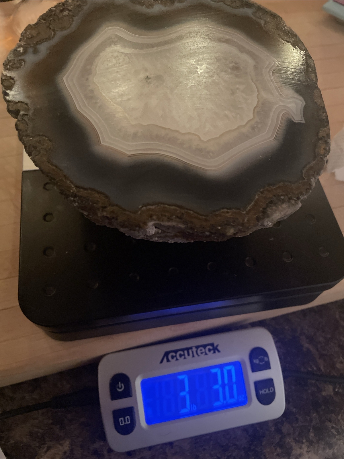 HUGE 3+ Pound Agate!! Cut, Not Polished BEAUTIFUL!!!