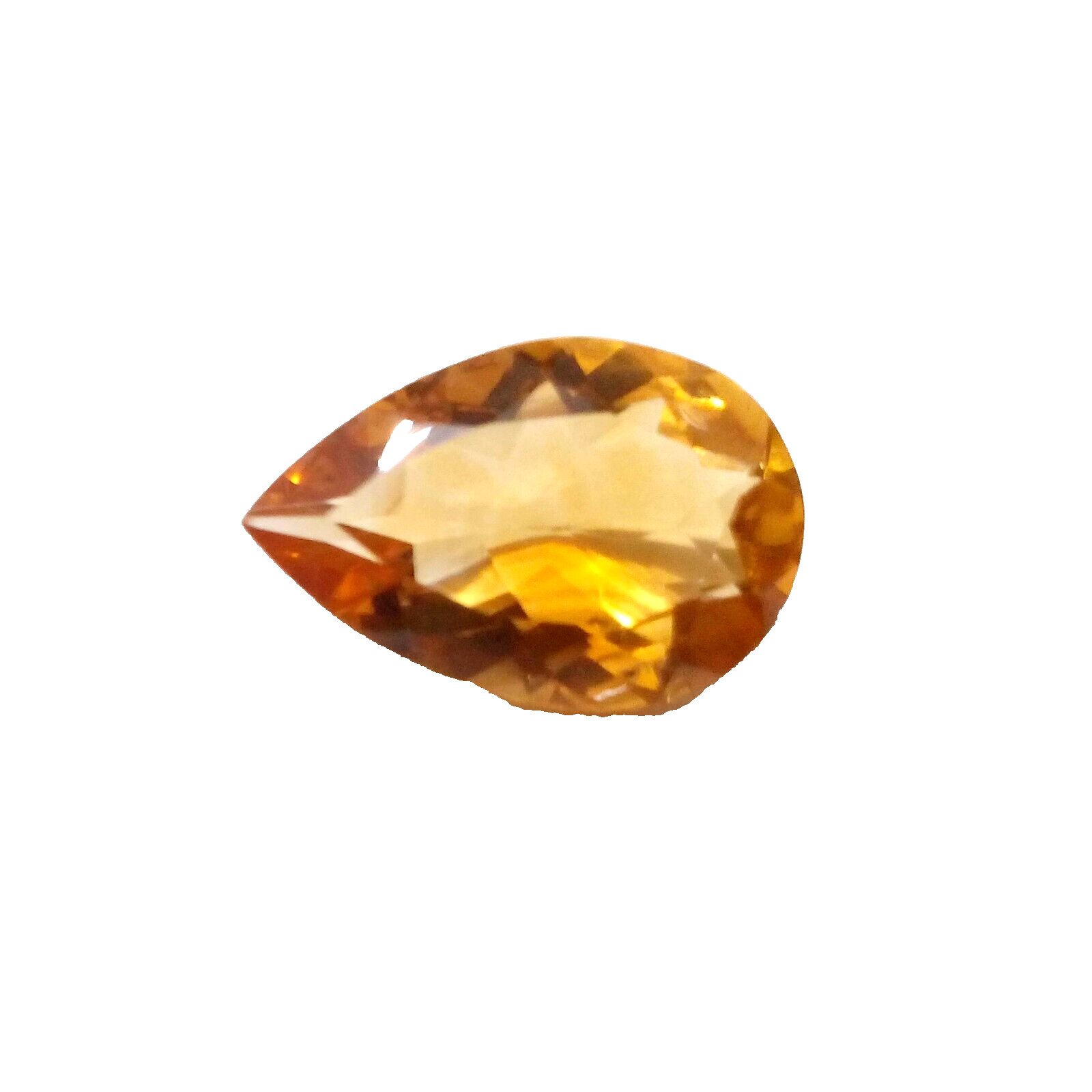 2.45 Crt 100% Natural AA+ Golden Citrine Topaz Pear Shape Faceted Loose Gemstone