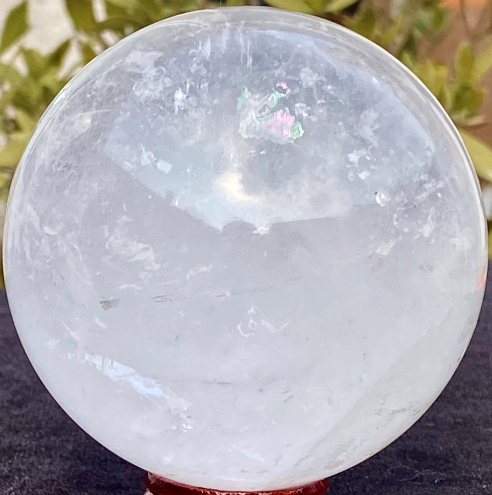 1.15LB Natural white crystal transparent quartz crystal ball repair