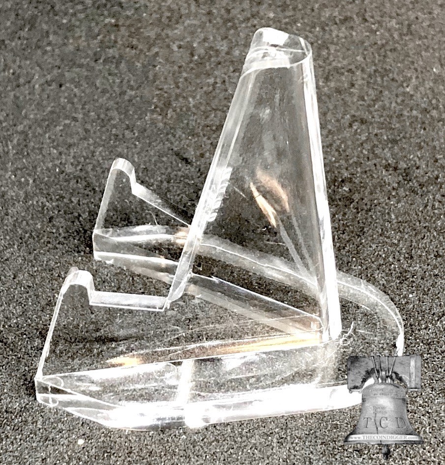 10 Display Stand Easel for Rock Fossil Mineral Geode Agate Stands Air-tite CLEAR