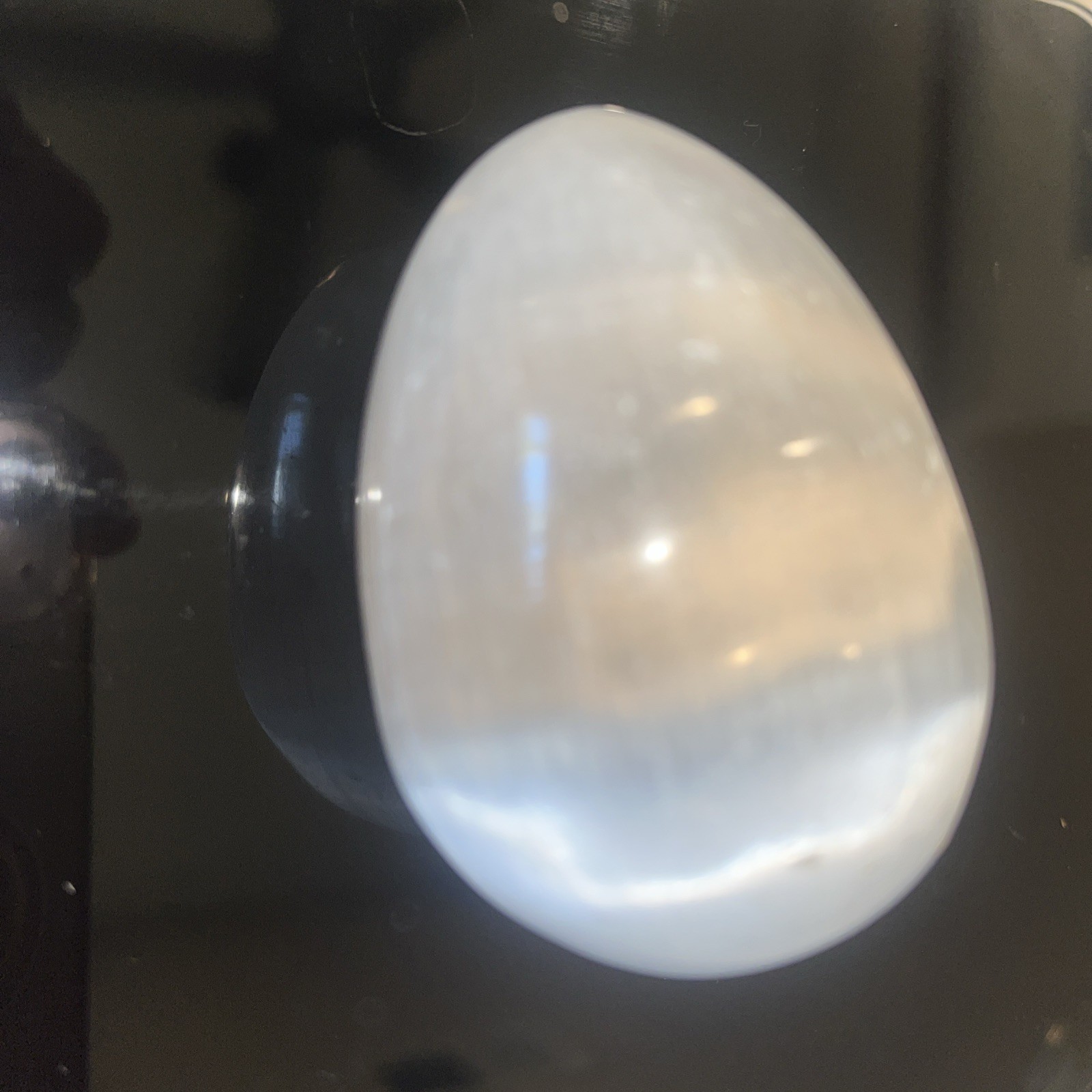 173G Selenite Gemstone Crystal Healing Chakra Gypsum Palm Stone Egg Shape