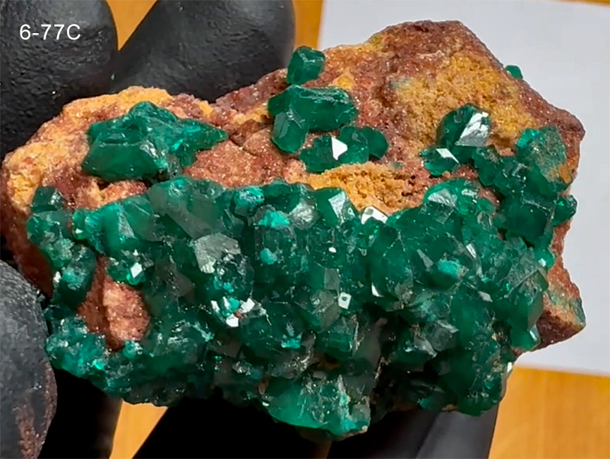 Dioptase – Brilliant Crystals – 91g. Rare DRC Mine – See Video – US Seller!