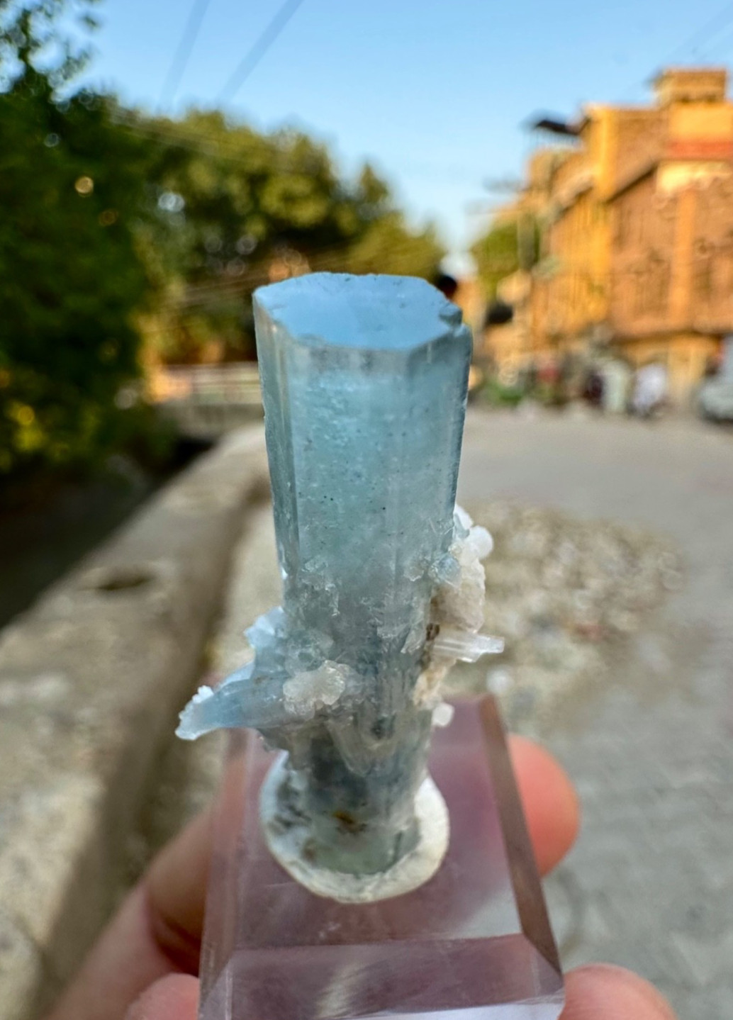 Natural Sky Blue Terminated Aquamarine Crystal , 33 Carats @ Minerals