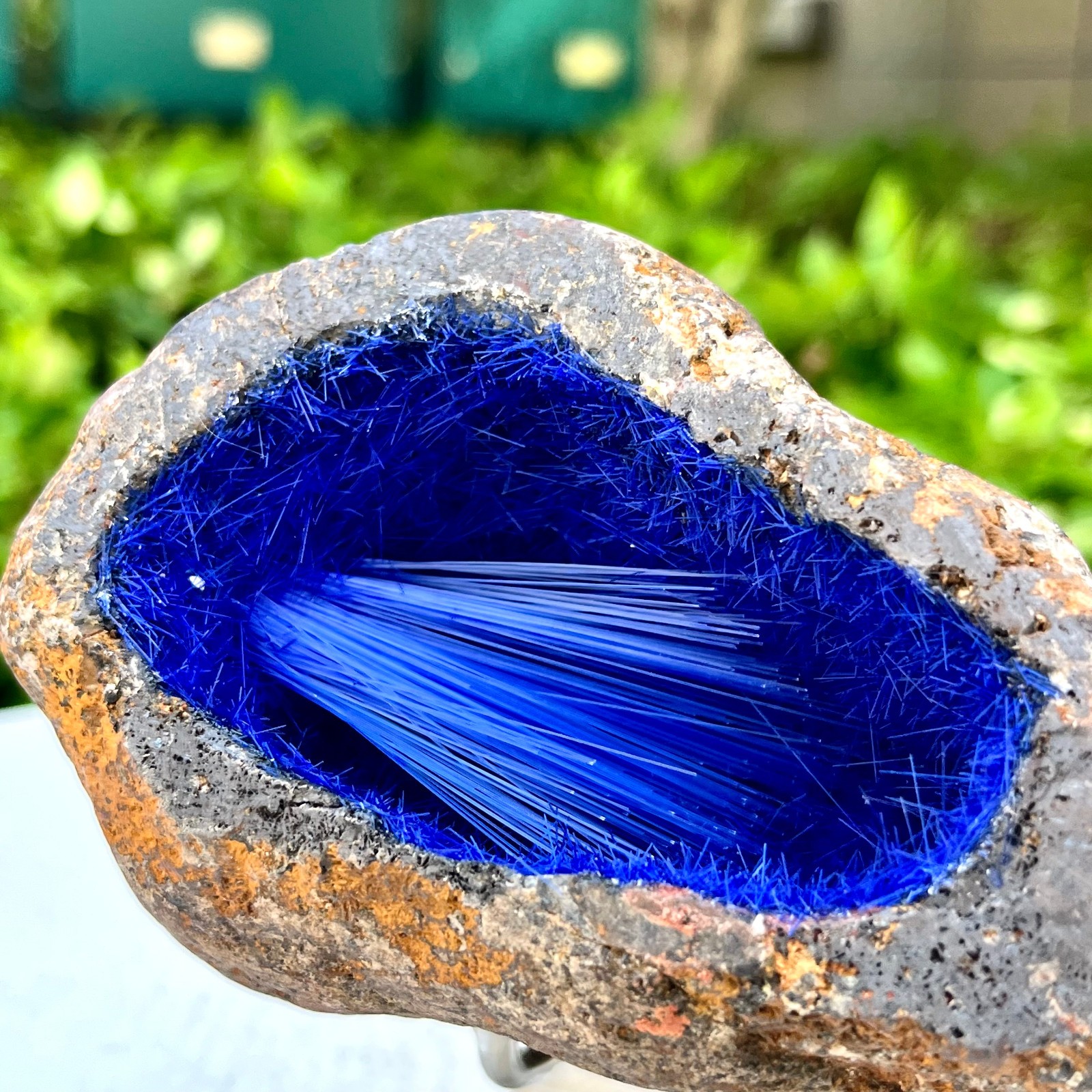 1.67LB Blue Natural Goethite Crystal Quartz Energy Ore Healing Mineral Specimen