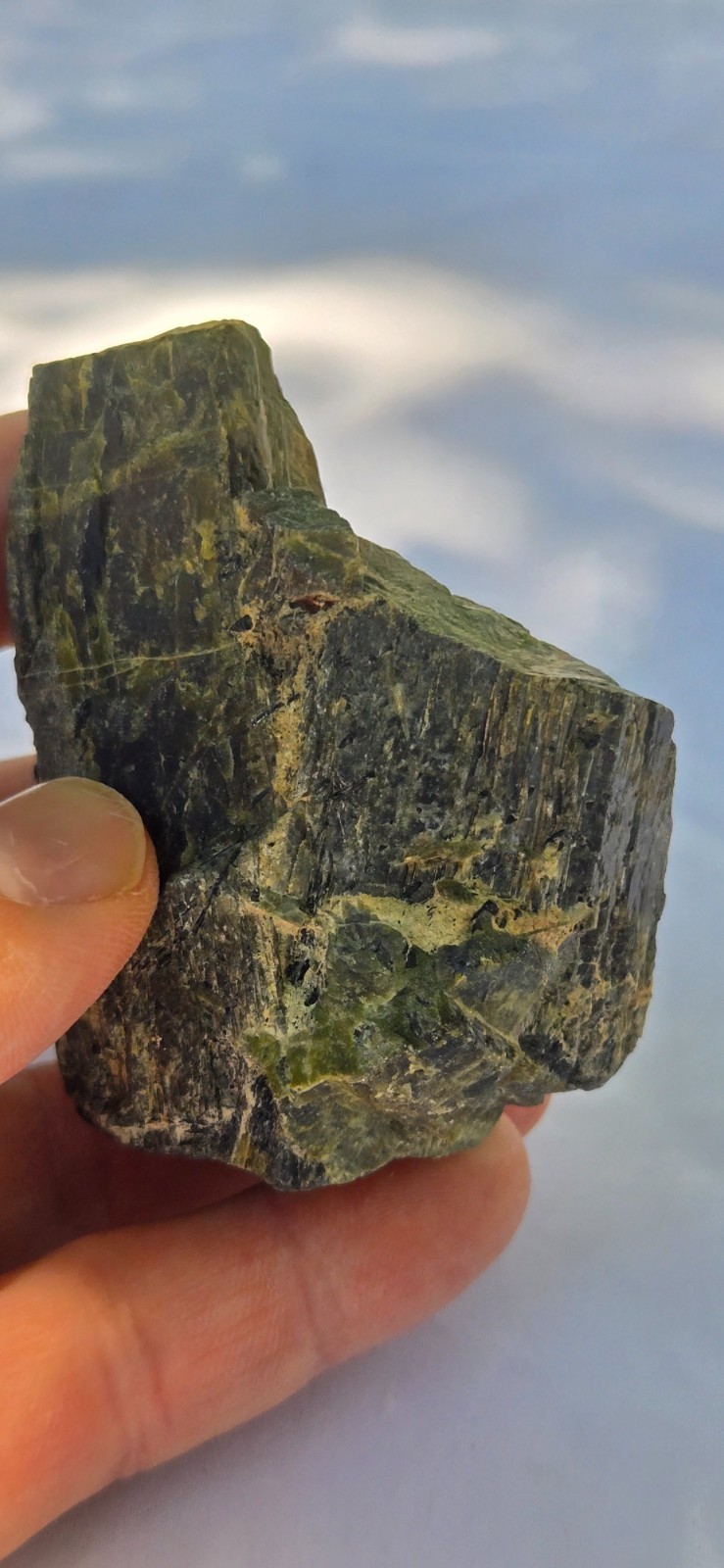 Beautiful Raw All Natural Green Epidote Crystal Stone Cabinet Specimen 6.2 Ozs
