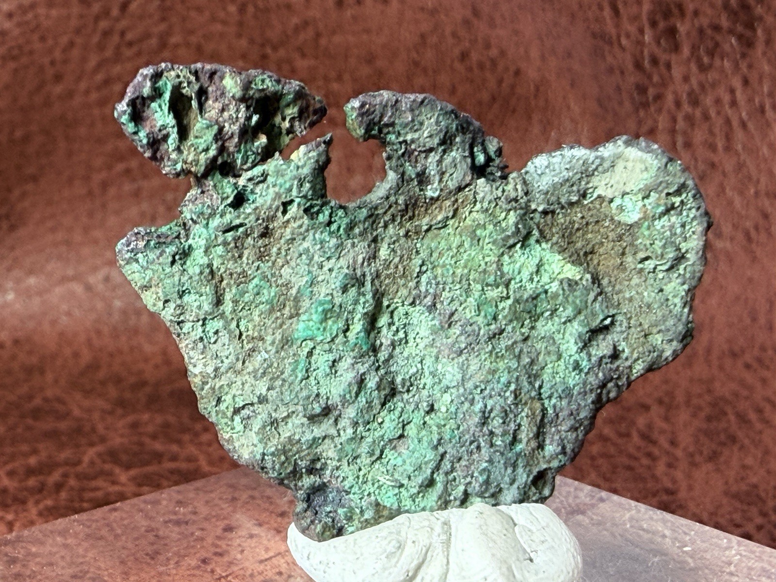 Natural Oxidized Green Glacial Float Copper with Buffed Finish, Michigan 12g