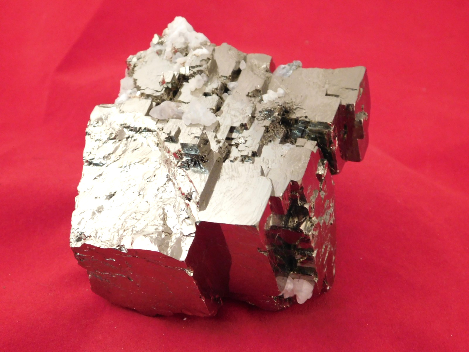 BIG! VERY Nice and 100% Natural Stepped Pyrite CUBE Cluster Peru 968gr