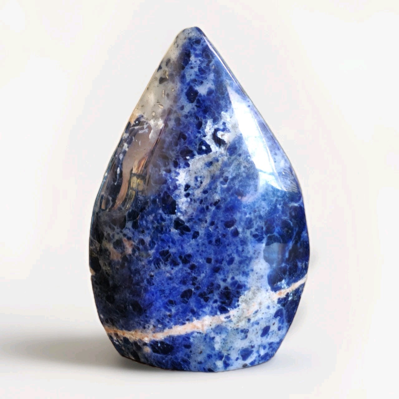 Natural Polished Blue Sodalite Teardrop Freeform Ornament 200g – USA