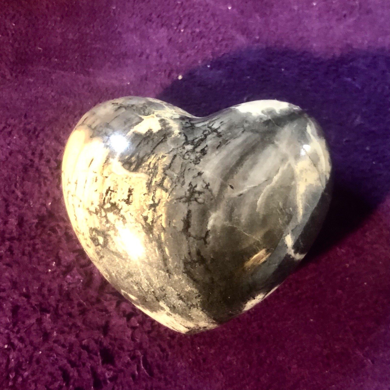Lot Of 2 Natural Stone Hearts.. Each approx 1.75” Ea
