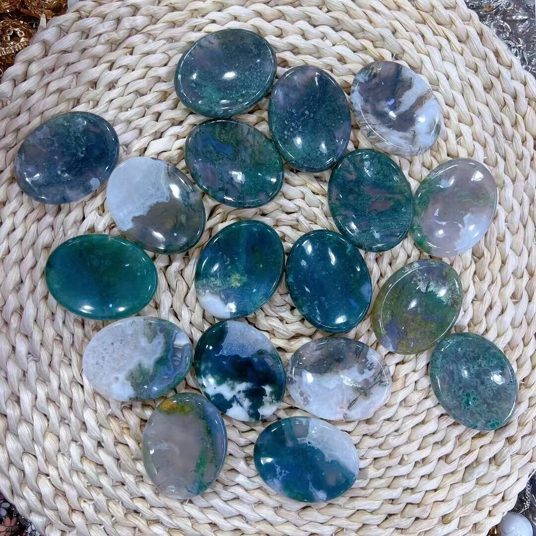 Wholesale! 50pcs Mix Crystal Oval Thumb Worry Stone Palm Stone Rei Healing Gift