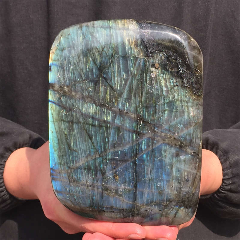 2.11kg Natural Labradorite Quartz Crystal Spectrolite Mineral Reiki healing