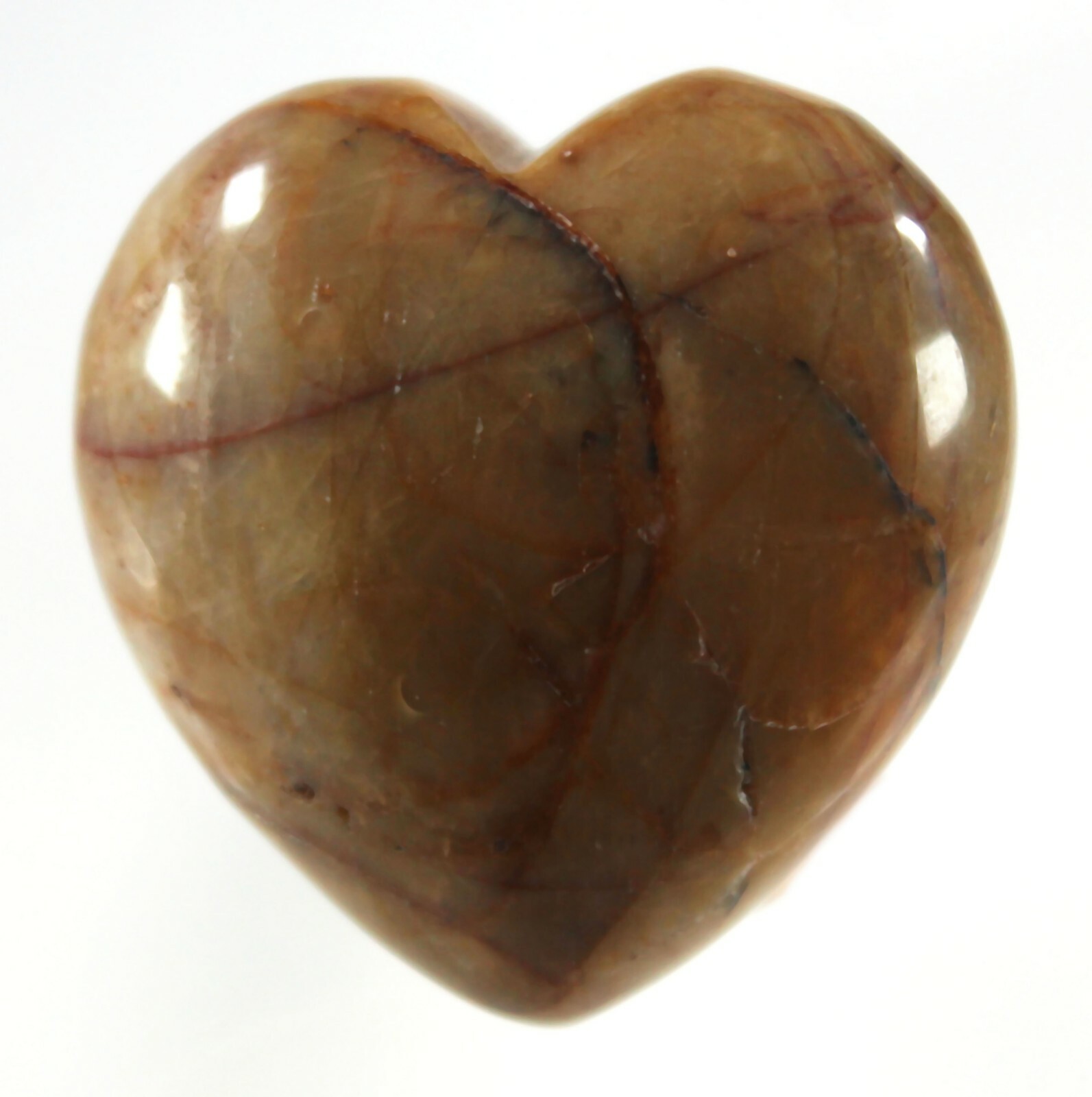 Cherry Creek Jasper 36x36mm / 34g Puff Heart Gift Idea Red Creek Jasper (107)