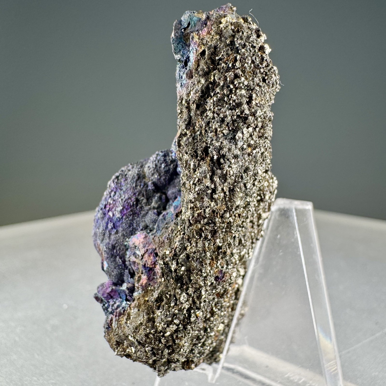 Rare “Blister Ore” Purple-Blue Chalcopyrite: Flambeau Mine, Rusk Co., Wisconsin