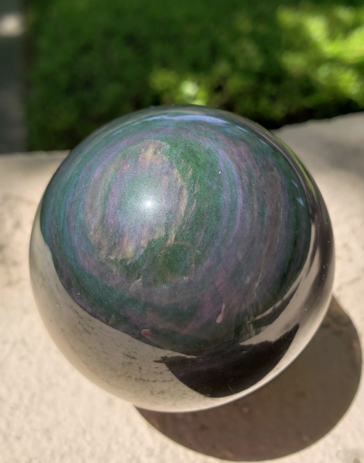 2.3″ Rainbow Obsidian Crystal Sphere Orb Ball, 249g or 8.8 oz