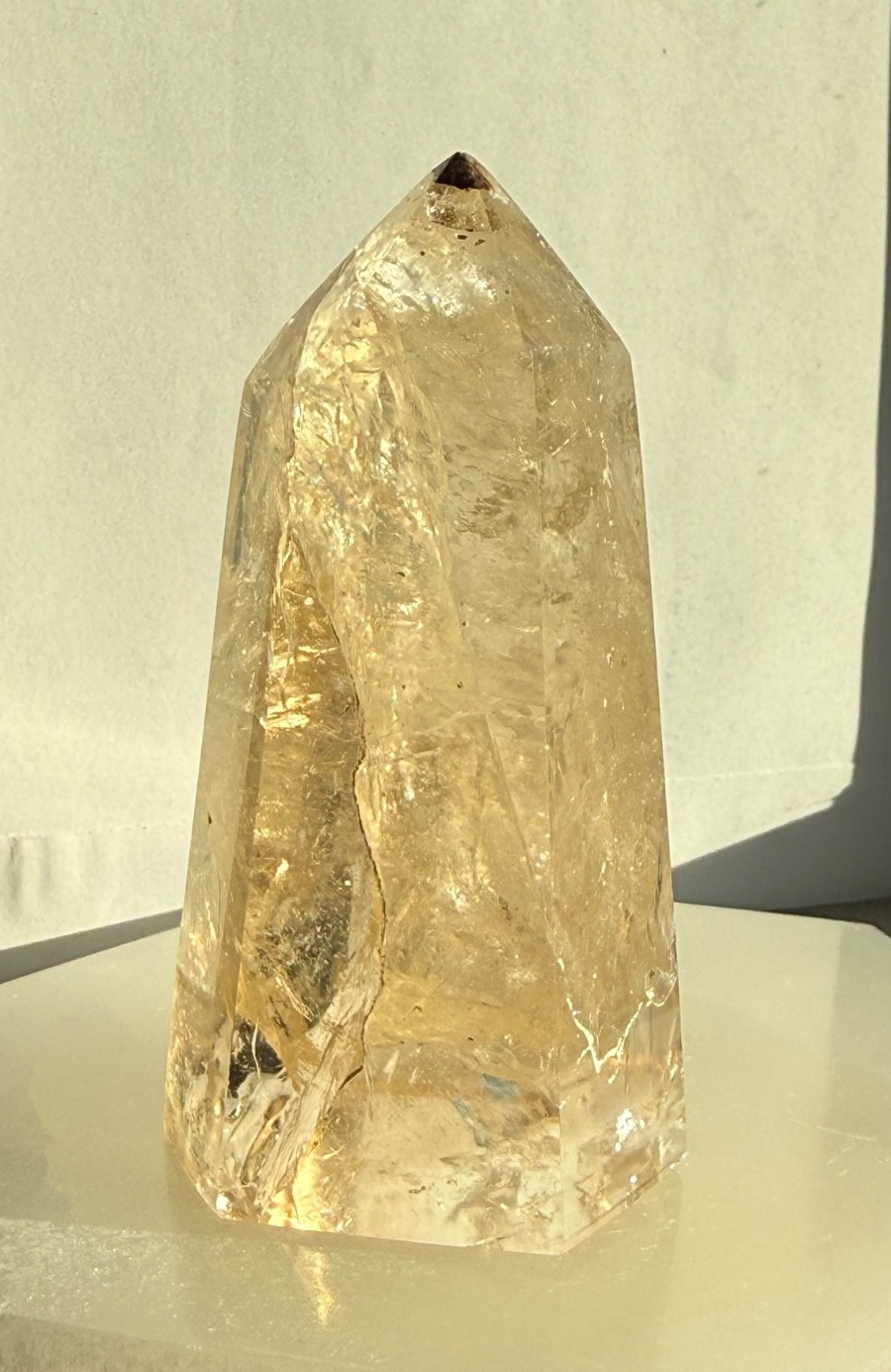 High Quality Natural Brazilian Champagne Citrine Point