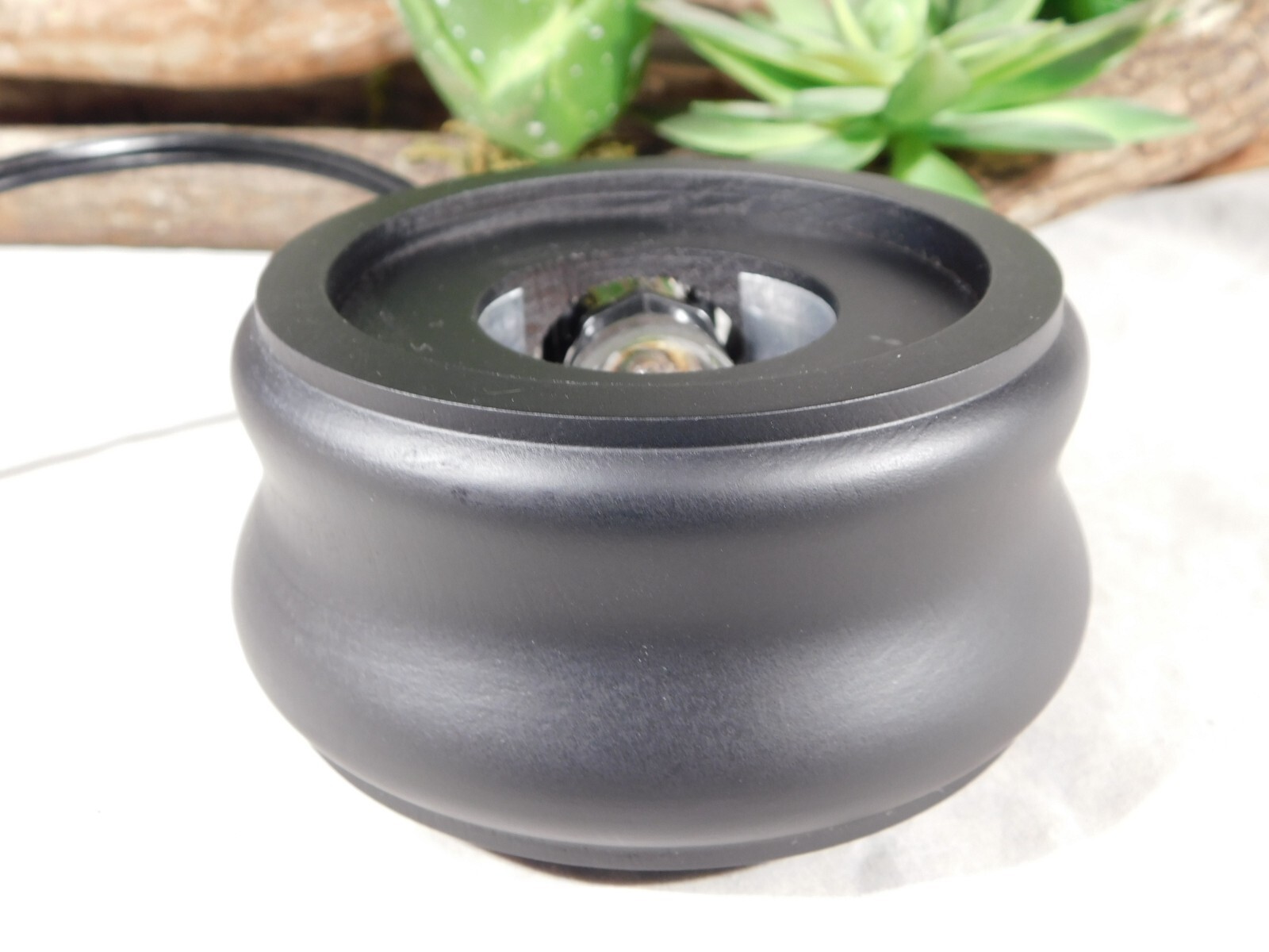LIGHTED Display Stand Round Shape Black Color
