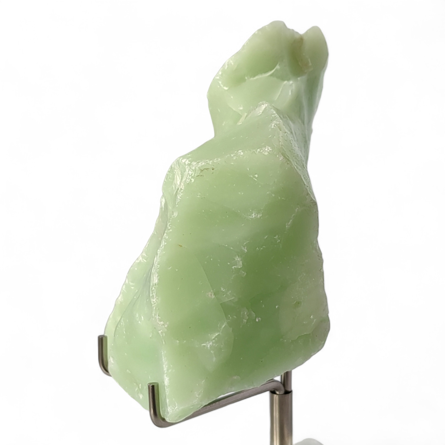 Lime Green Jadeite Art Glass Cullet Layered Opaque Slag Glass #4XL73