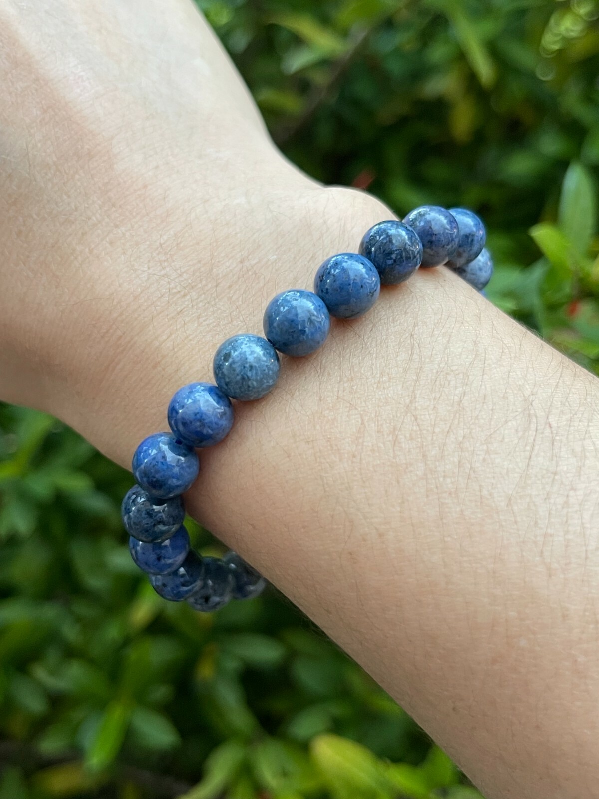 Grade A++ Dumortierite Crystal Bead Bracelet 8mm, Genuine Gemstone Bracelet