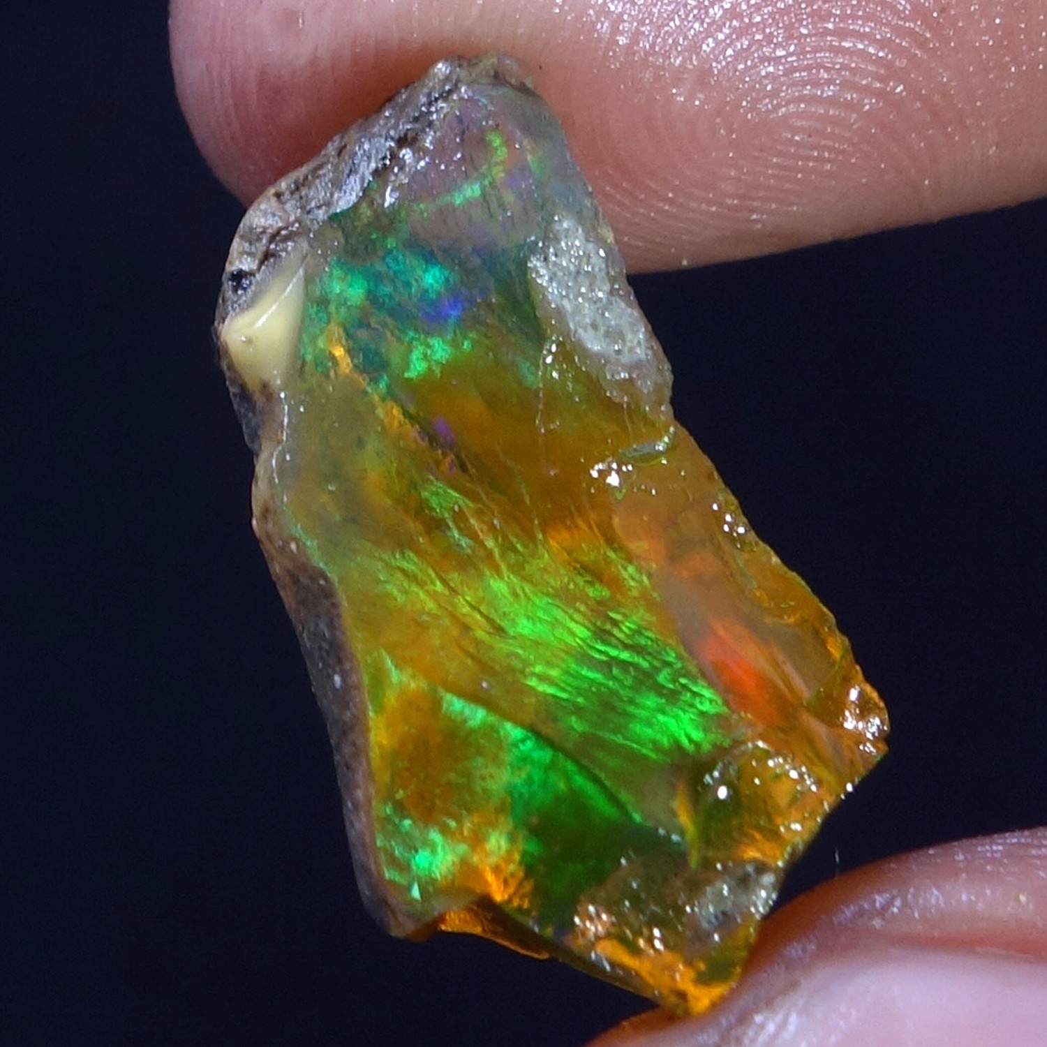 16.00 Cts 100% Natural Welo Fire Ethiopian Oil Opal Rough Cab Gems Ring Nacklace