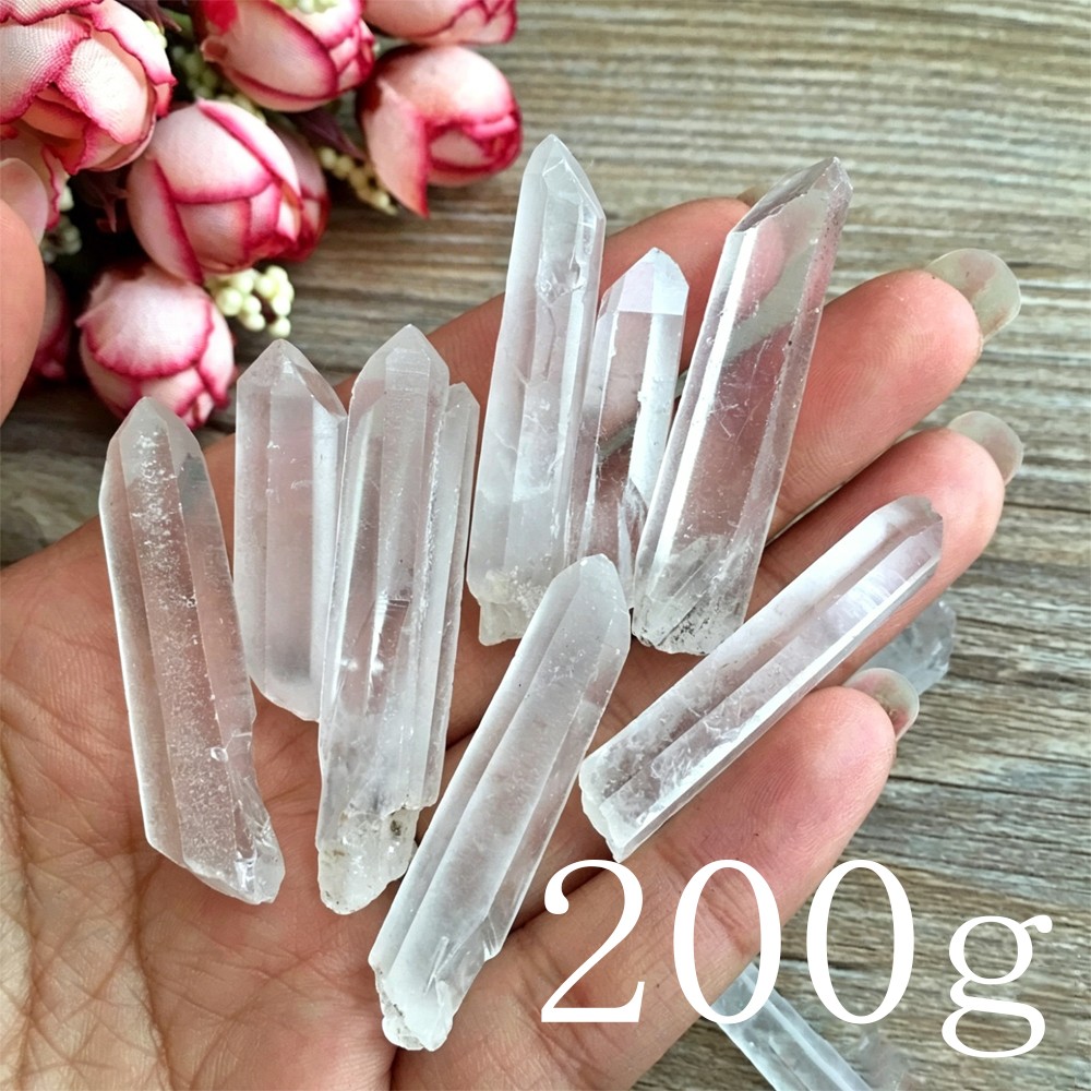 200g Tibet Nice Lot Natural Clear Quartz Crystal Points Wand Specimen NEW