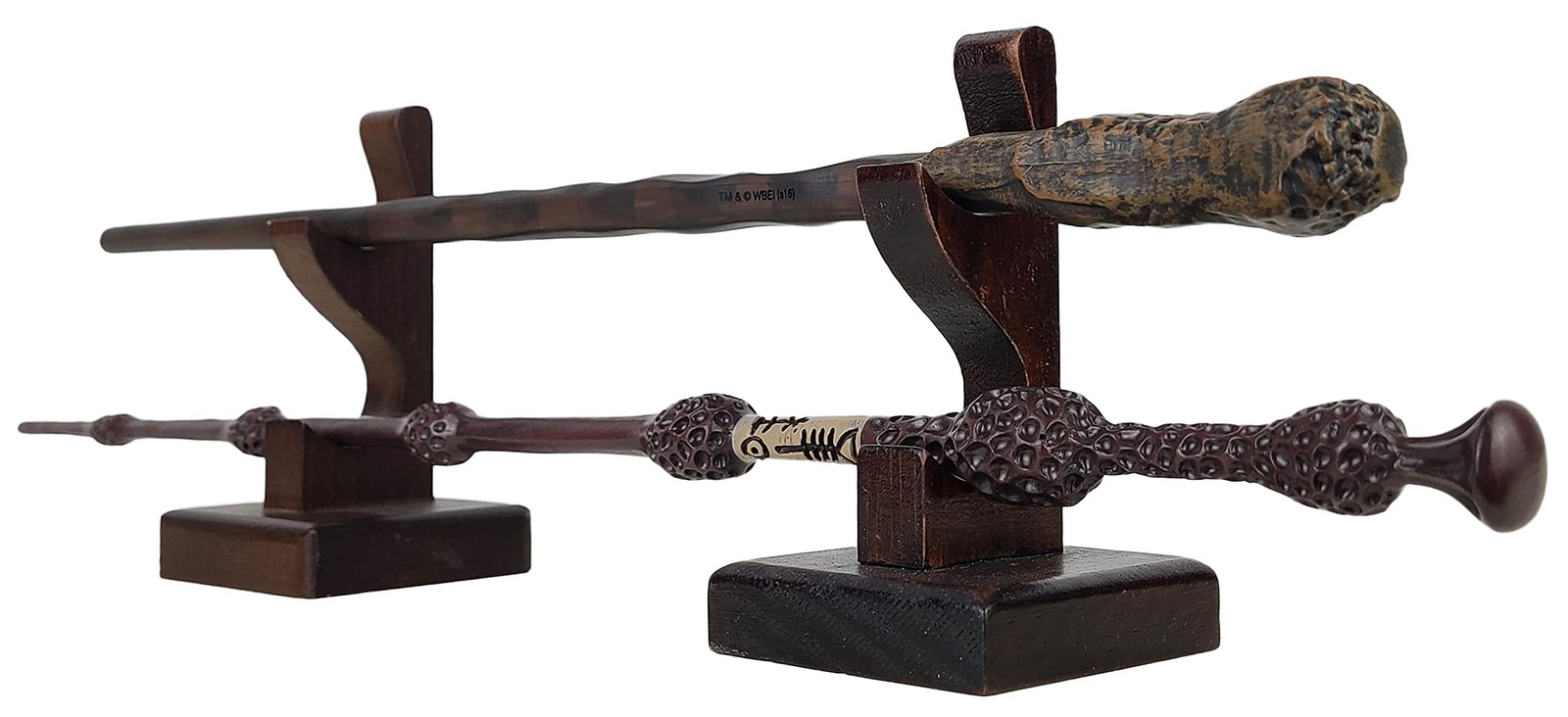 Wizard Wand Stand Display – 2 Tiered Wood Magic Wand Holder for Table Display…