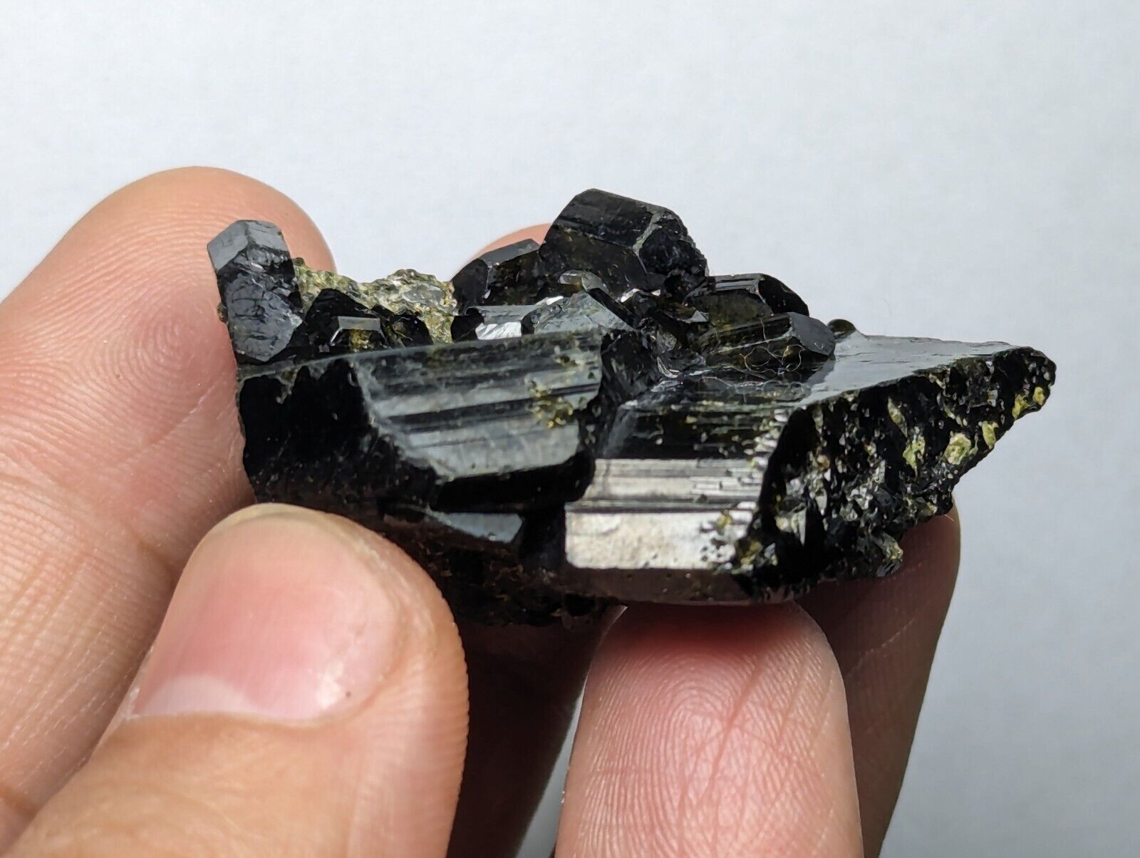 Terminated Magnetic (Magnetite) Epidote Crystal From Baluchistan, Pakistan.
