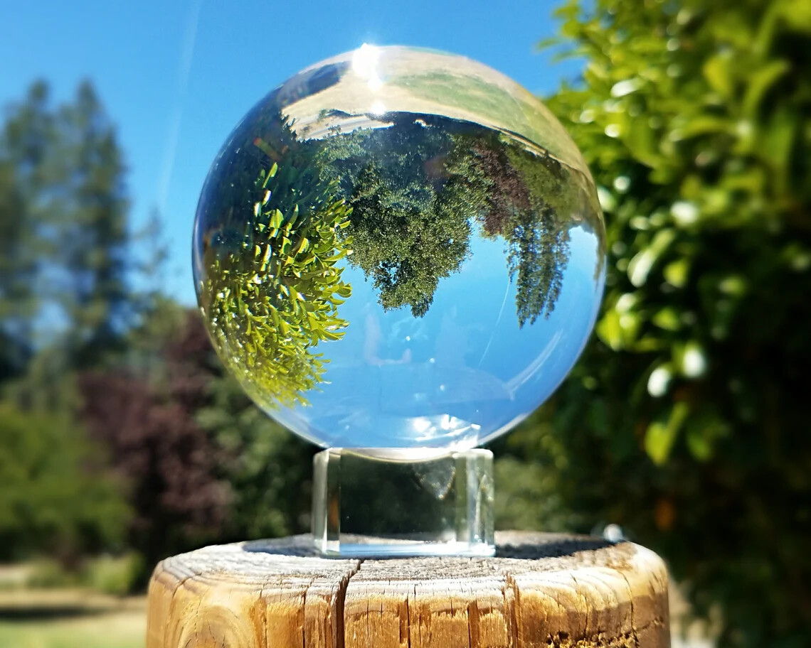 110mm Extra Large Crystal Ball, Clear Crystal Fortune Telling Ball, 4.3 Inch