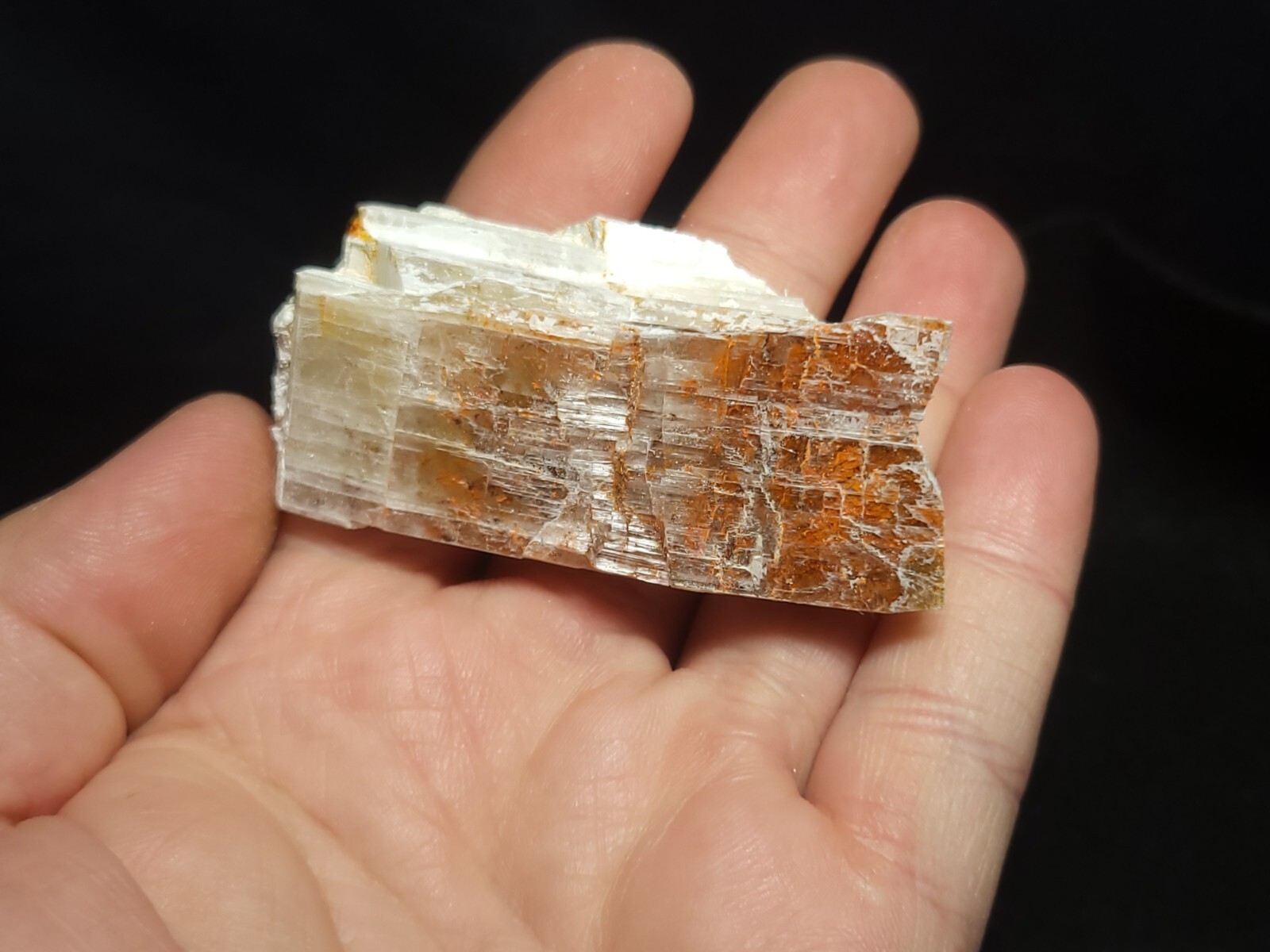 Kernite w/ Realgar Specimen from Boron, CA 2.75″x1″x1″ (53.9 Grams)