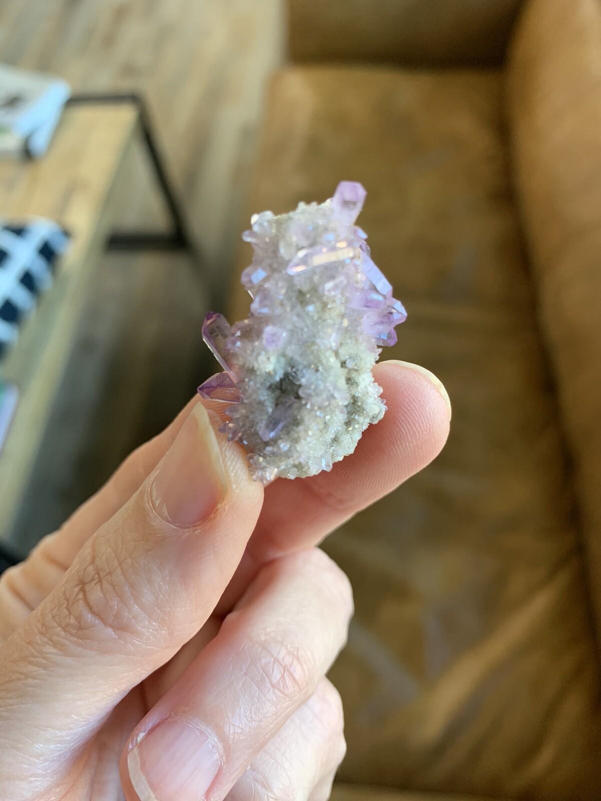 Vintage Mini Purple Lilac Amethyst Crystal Cluster, Veracruz Mexico