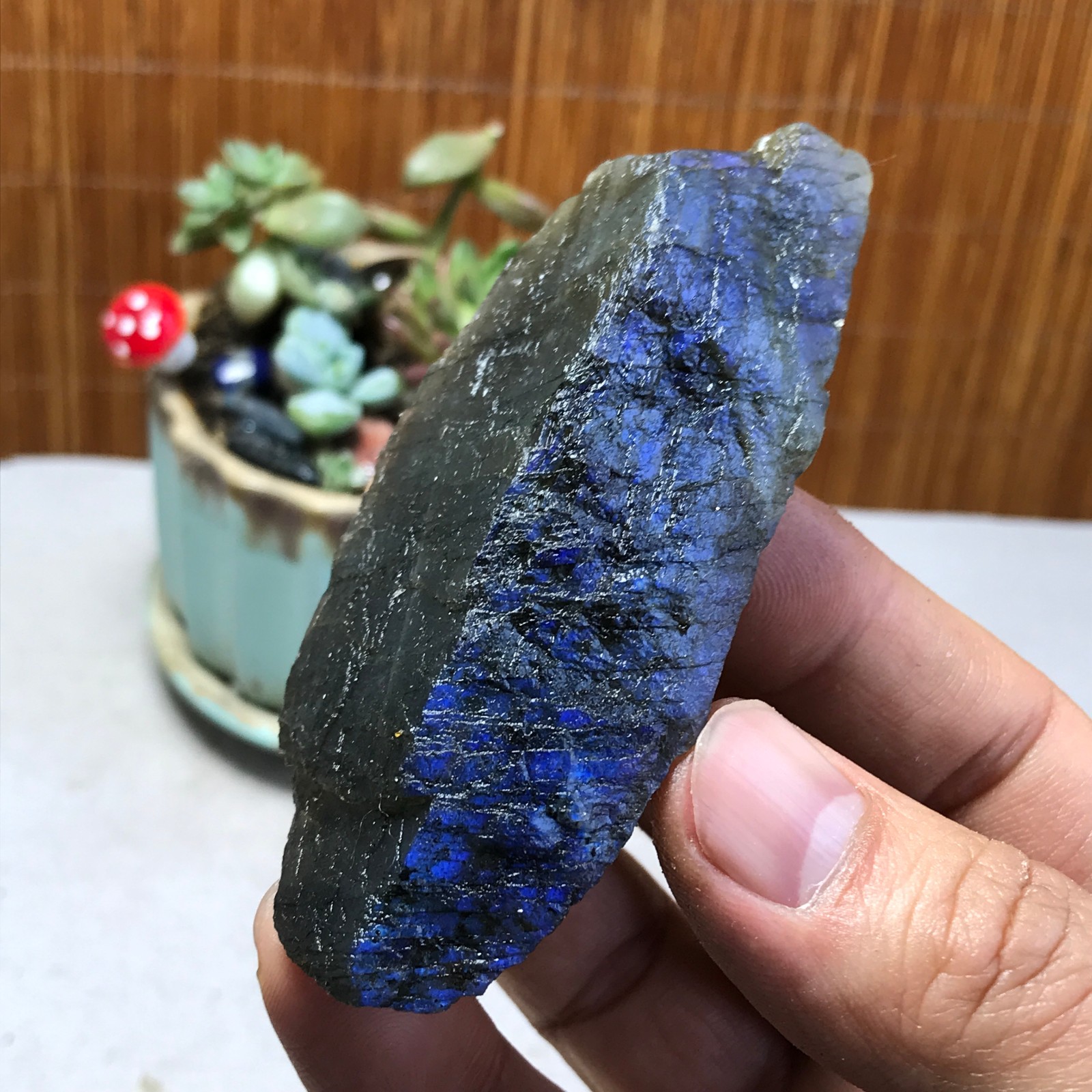 93-38-21mm Natural Labradorite Crystal gemstone Rough Mineral Specimen A5397