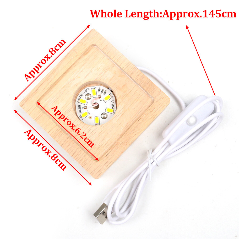 1PC RGB 7 Colors Changing LED Lamp Light Base for Orgone Pyramid Light-emitting