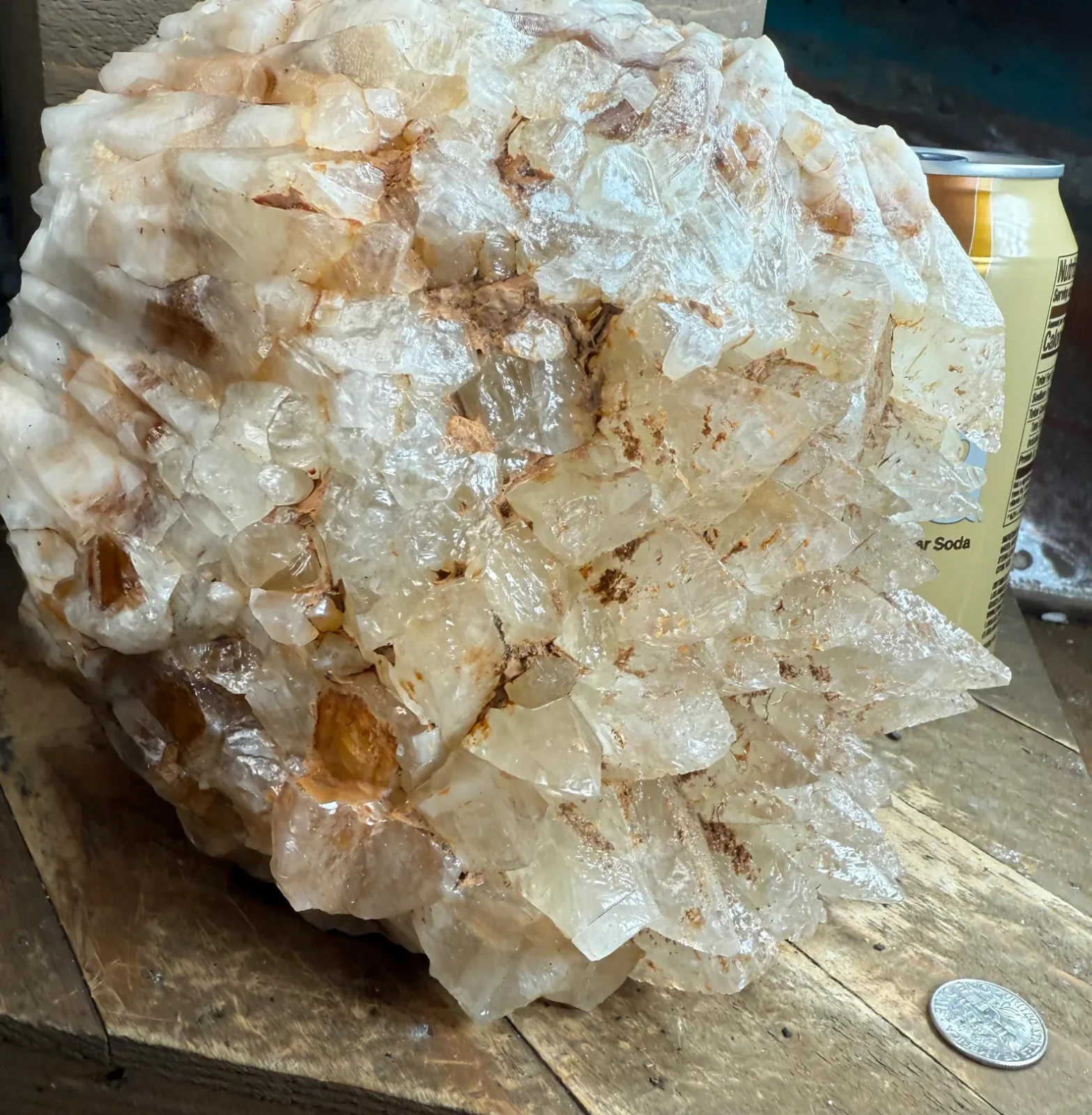 7″ Big Dogtooth Calcite Geode Crystal Cluster – Morocco