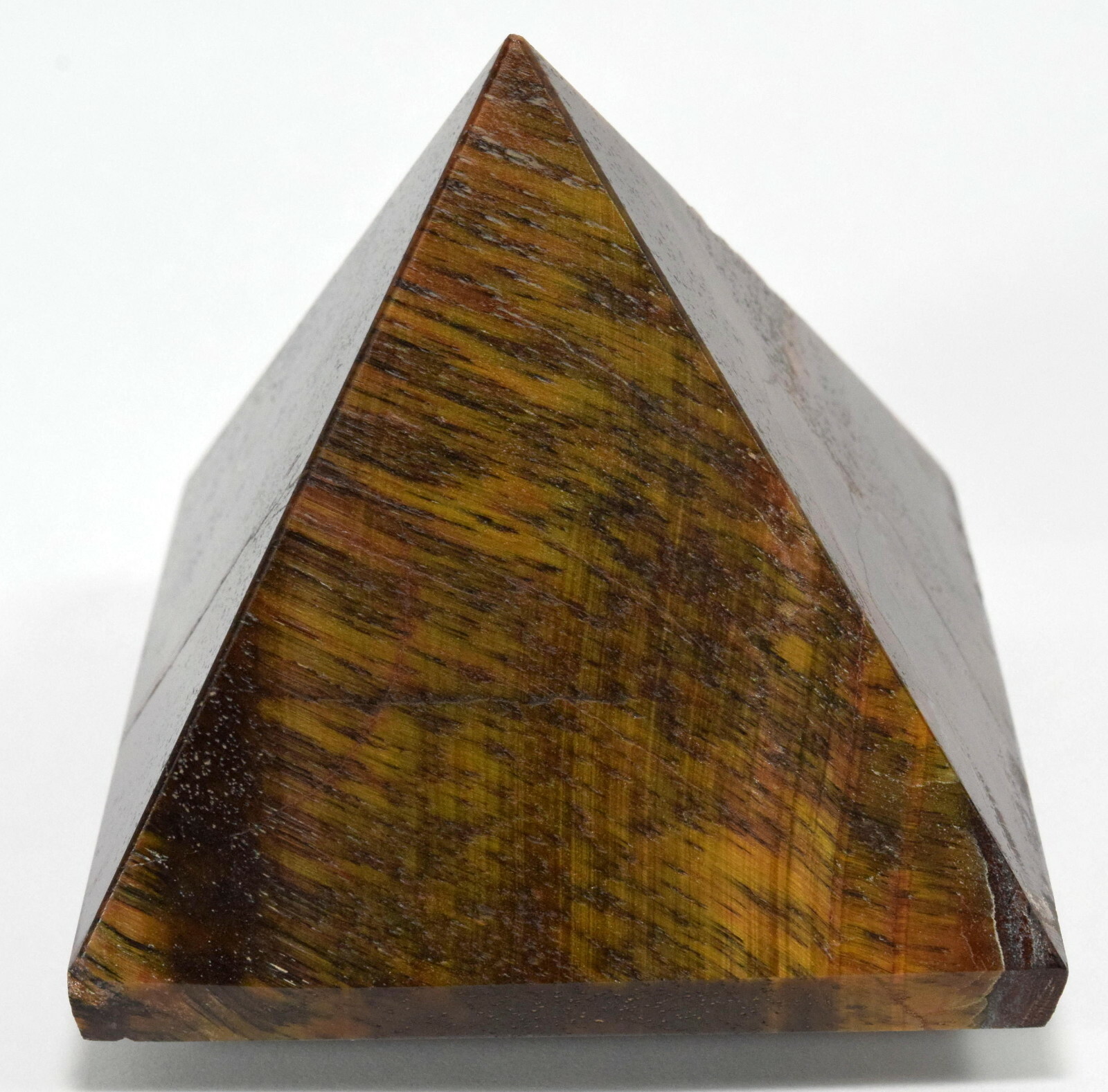 2.4″ 215g Red Yellow Tiger Eye Pyramid Polished Chatoyant Crystal Stone – Africa