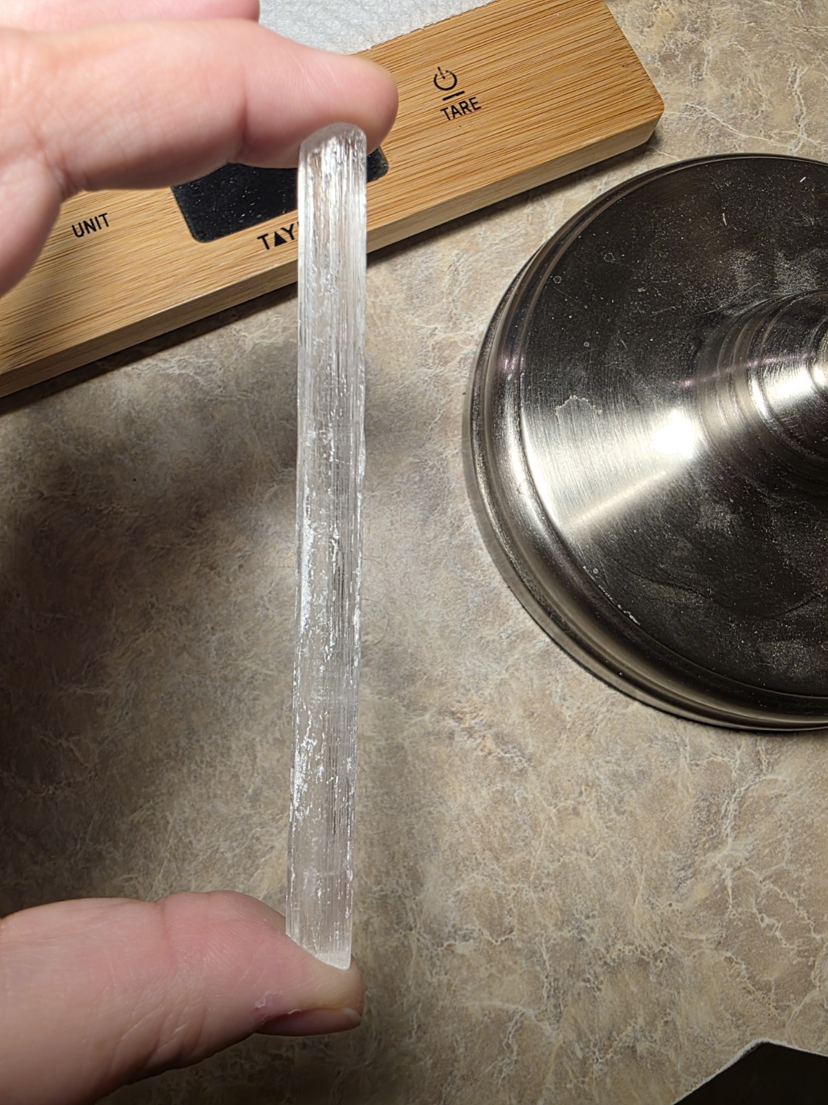 Clear Selenite Gypsum Crystal Wand/Stick Mineral Specimen Lot of 4 Pieces