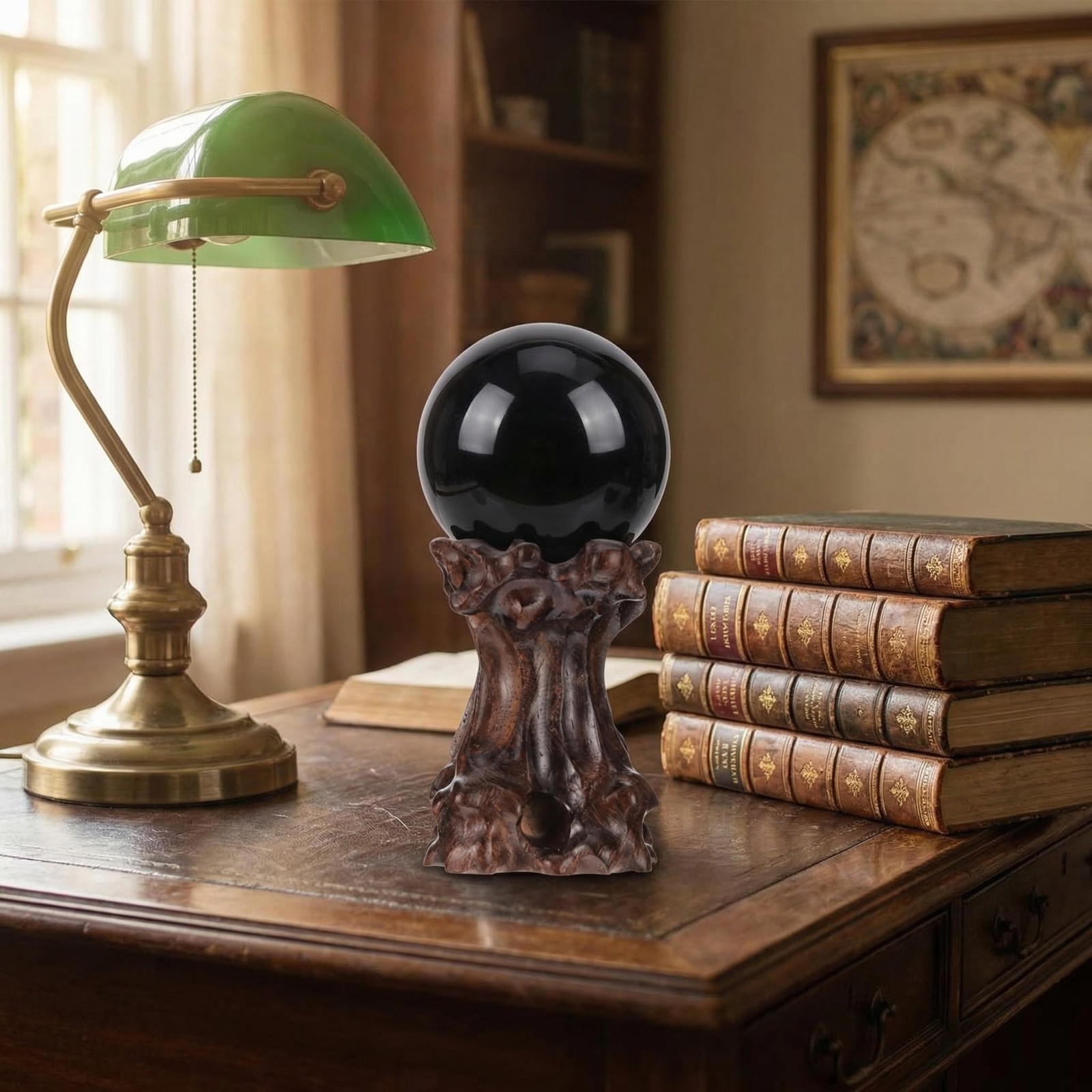 DOITOOL Wooden Sphere Stands for Display Crystal, Crystal Ball Holder Decorat…