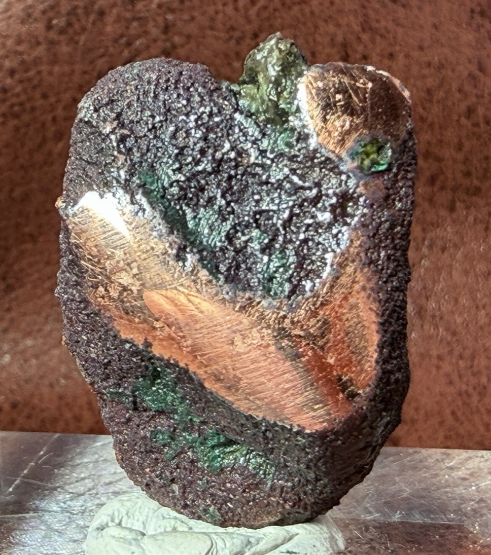 Natural Oxidized Green Glacial Float Copper with Buffed Finish, Michigan 58 g