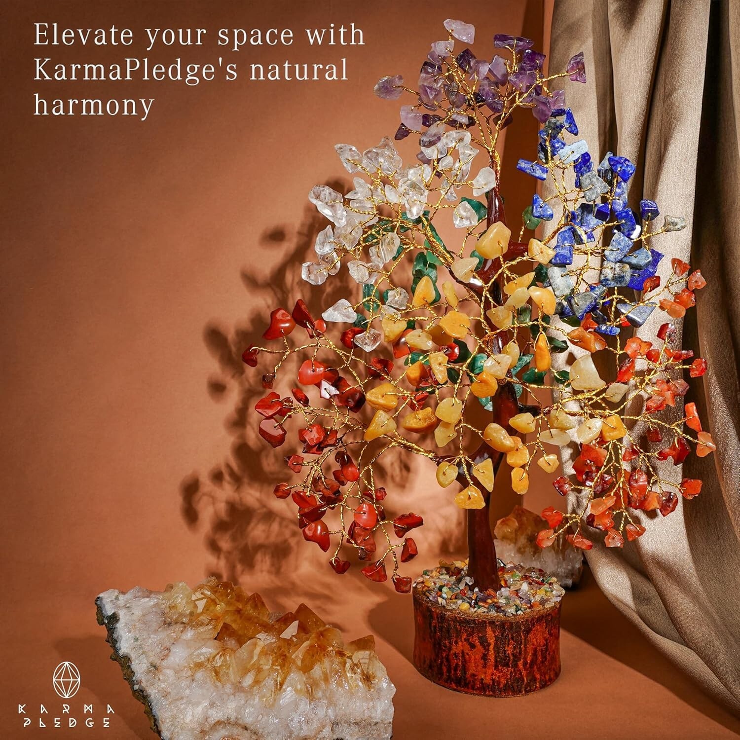 7 Chakra Tree of Life, Crystals and Healing Stones, Crystal Tree of Life, Gemsto
