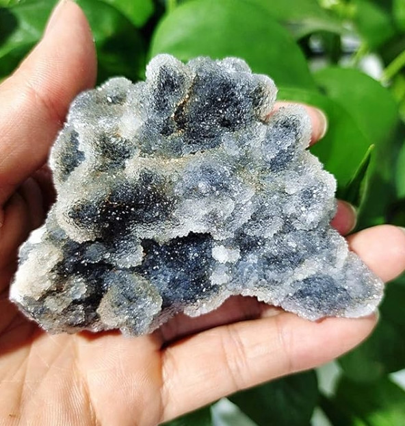 Vintage Natural Black Druzy Sphalerite Rough Mineral Crystal Cluster Stone Gift