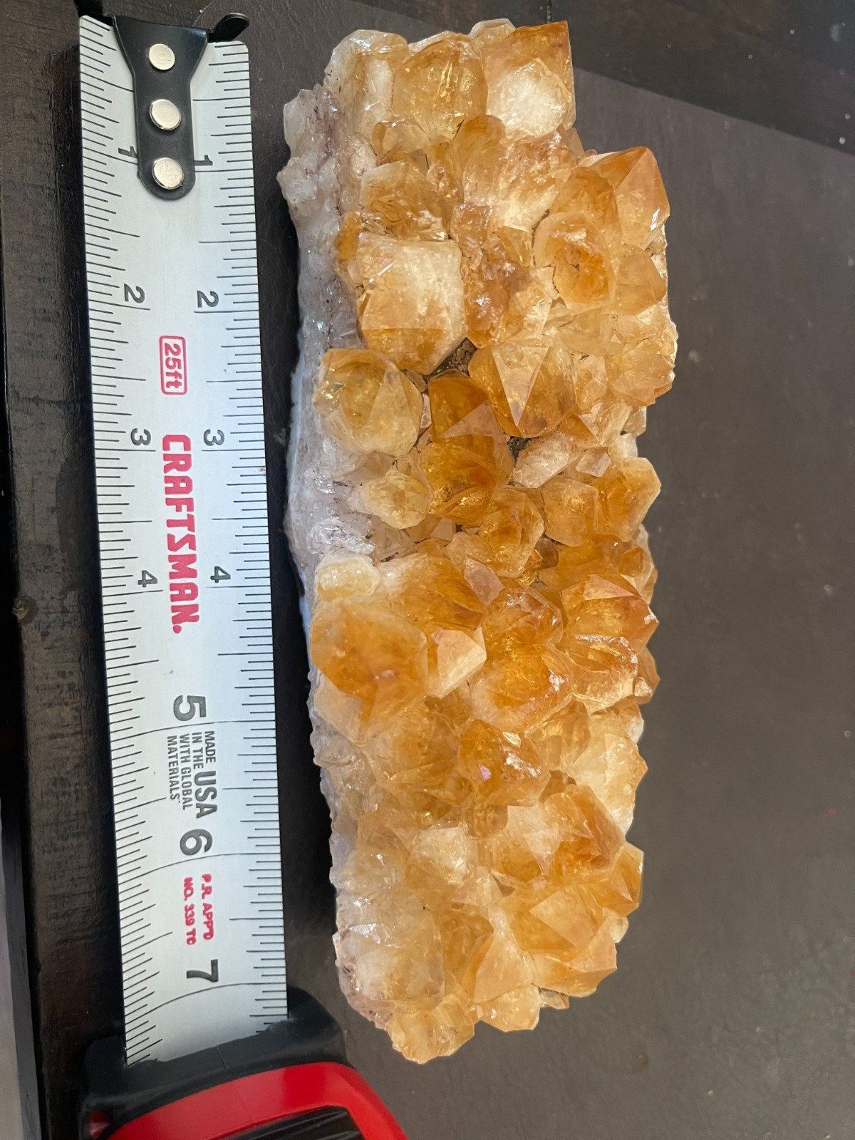 Citrine Crystal Geode Cluster free form 5 lbs. Beautiful! Sparkle Free Shipping
