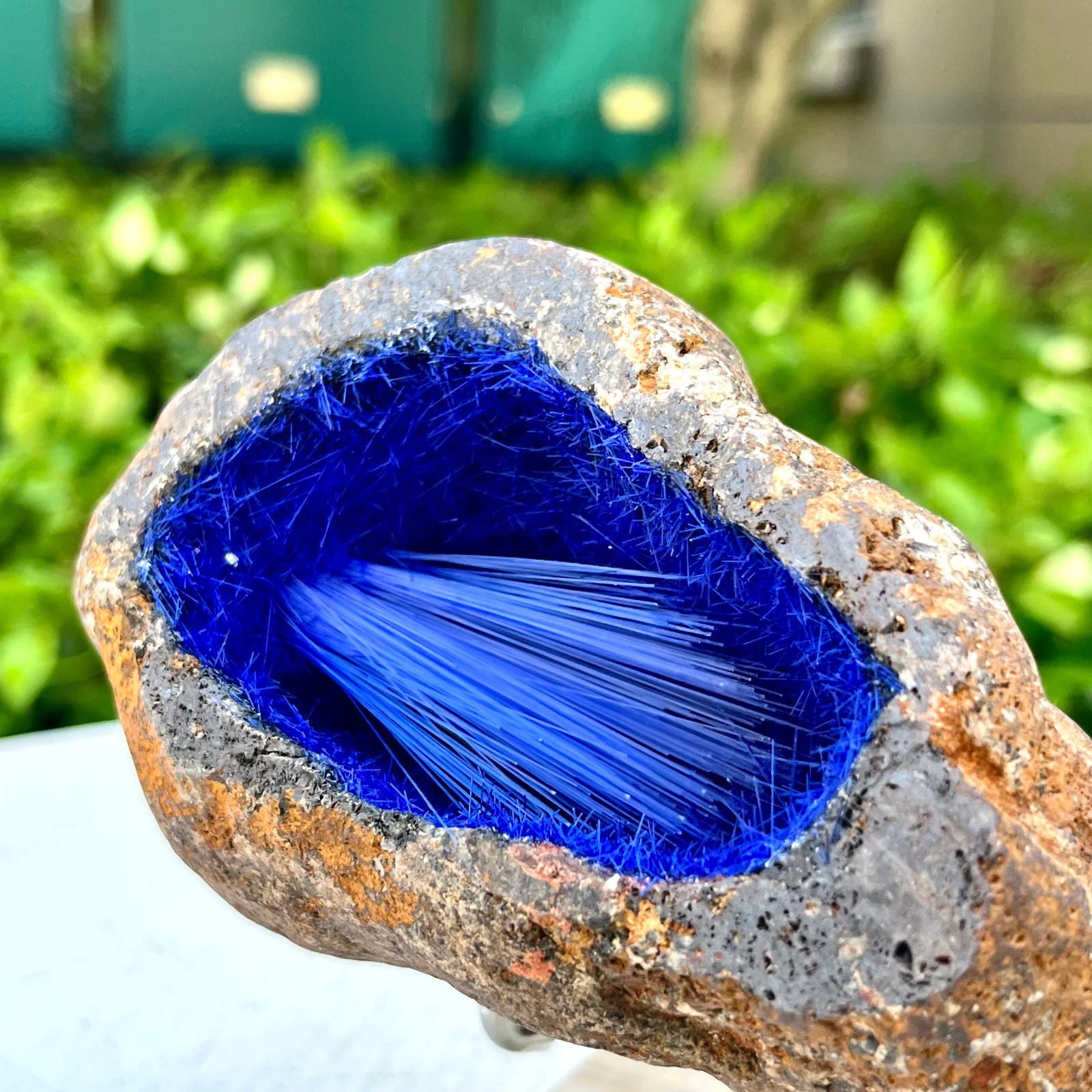 1.67LB Blue Natural Goethite Crystal Quartz Energy Ore Healing Mineral Specimen