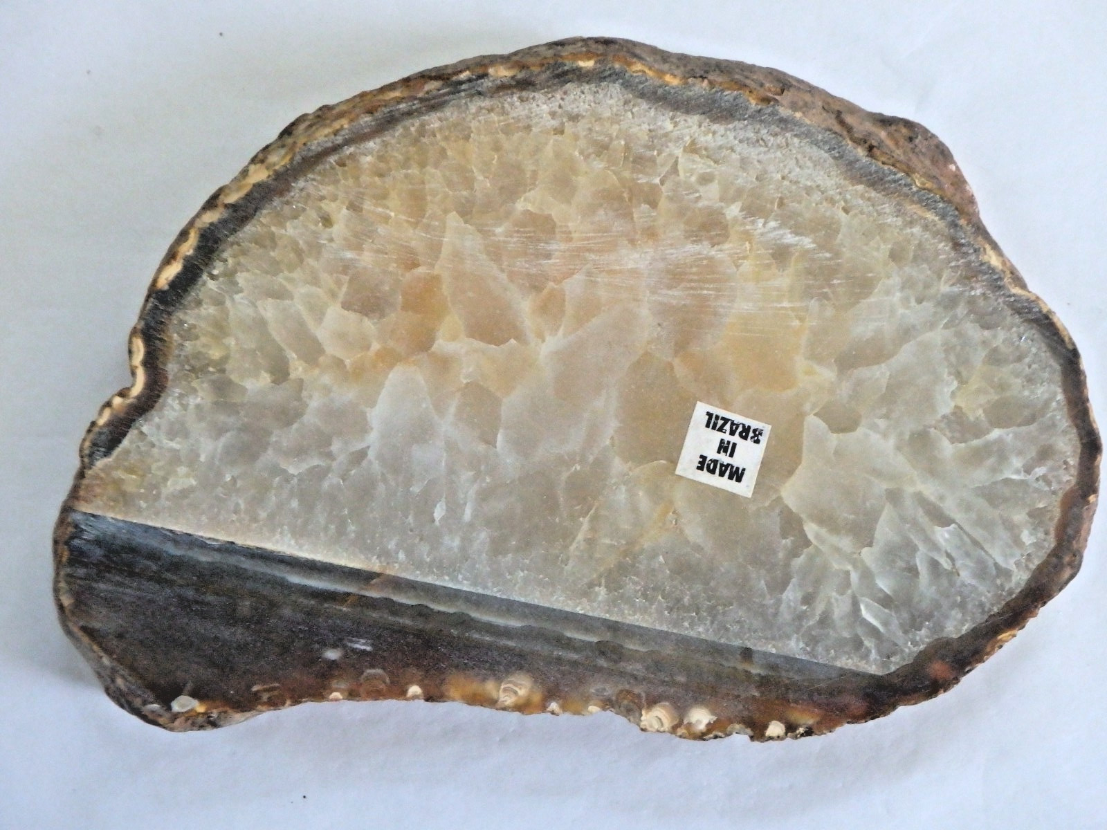 Crystal Stunning Quartz Slice 1 lb. 2 ounces 3/4″ thick Brazil Polished