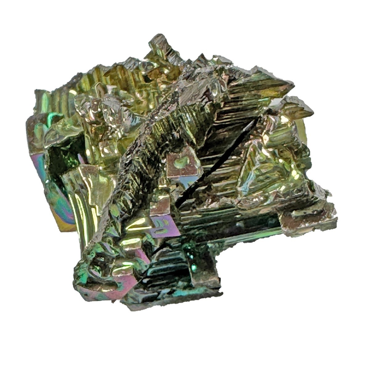 Bismuth Crystal Wire Wrap Bi STEM Education Crystal Grid Rainbow Y986