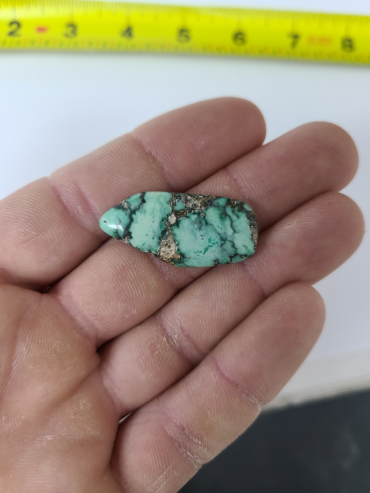 EXTREMELY RARE Variquoise Cabochon. Turquoise/Variscite. Freeform 12.6 ct