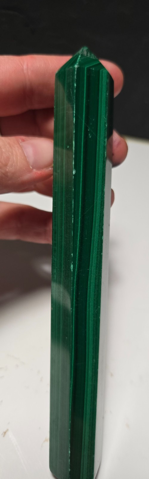 RARE FIND! XL 6in tall Malachite tower P7