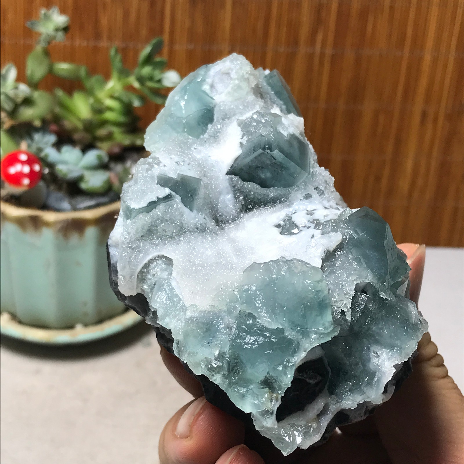 100-70-40mm Rare Natural Green Calcite fluorite Mineral Specimen 295g A6091